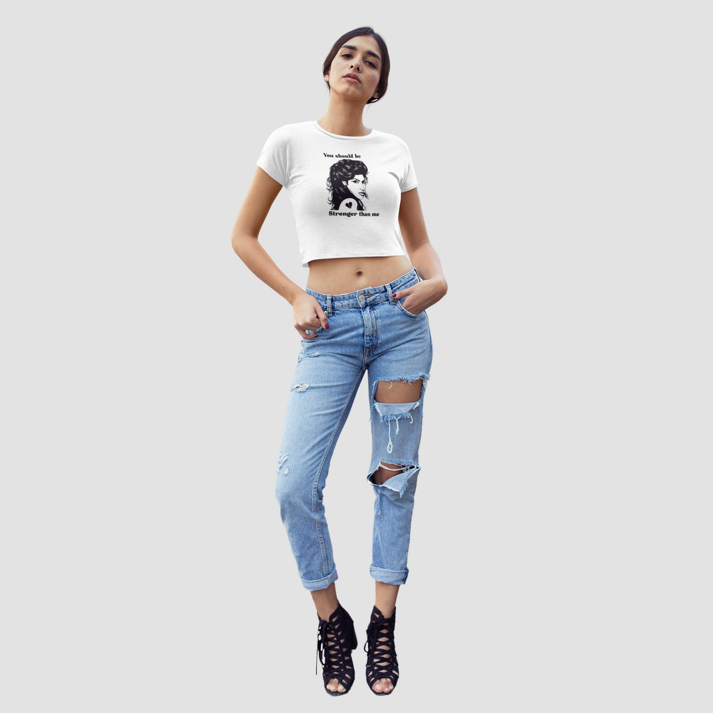 Crop Tee - Stronger Than Me