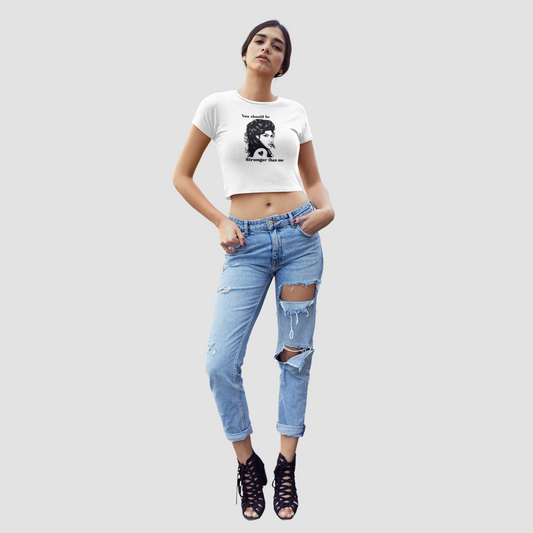 Crop Tee - Stronger Than Me